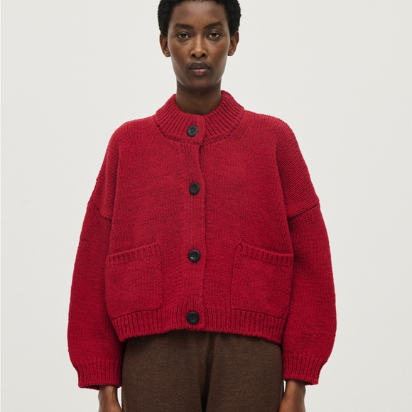 Babaa no 23 cardigan in cereza - Picture 4 of 6